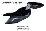 Tappezzeria Italia Aprilia Tuono 660 2021-2024 Seat Cover Comfort in Silver and Black
