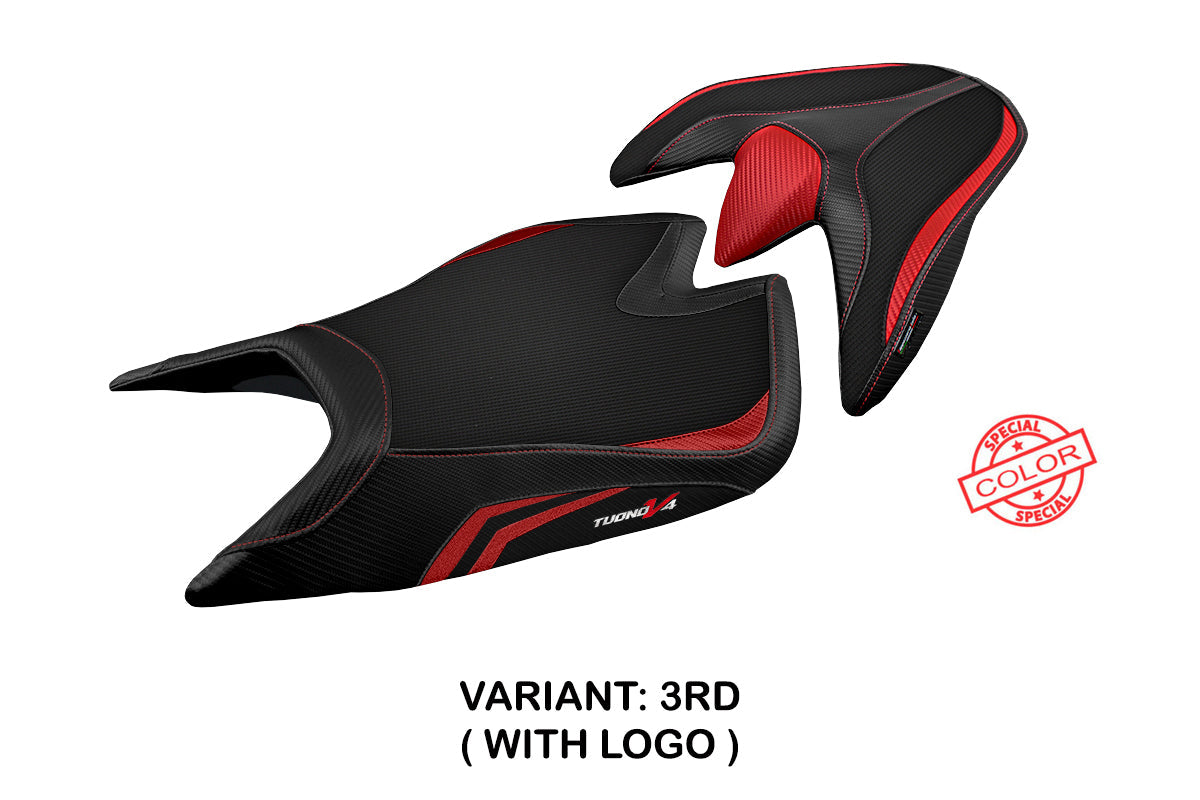 Tappezzeria Italia Aprilia Tuono V4 2021-2025 Seat Cover in Red and Black