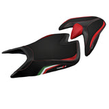Tappezzeria Italia Aprilia Tuono V4 2021-2025 Seat Cover Italy Flag in Black