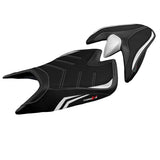 Tappezzeria Italia Aprilia Tuono V4 2021-2025 Seat Cover Ultragrip in White and Black
