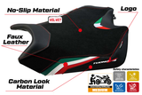 Tappezzeria Italia Aprilia Tuono V4 2011-2020 Seat Cover in Velvet Italy Flag Black