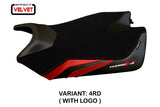 Tappezzeria Italia Aprilia Tuono V4 2011-2020 Seat Cover in Velvet Red and Black