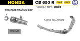 71217PR  Arrow Pro-Race Slip-on Exhaust, Titanium for Honda CB650R/CBR650R 19-23