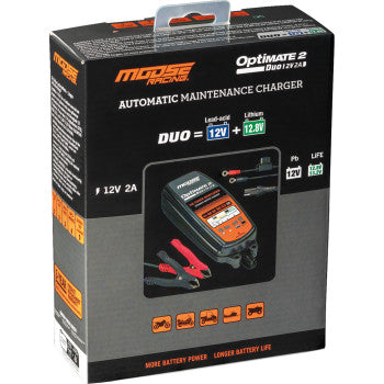 MOOSE RACING Battery Charger - Optimate 2 Duo TM-555