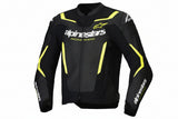 IN STOCK OPEN BOX ALPINESTARS Jacket Lthr Gp Force Air Flo Blk/Yl Fl 52 3100326-155-52