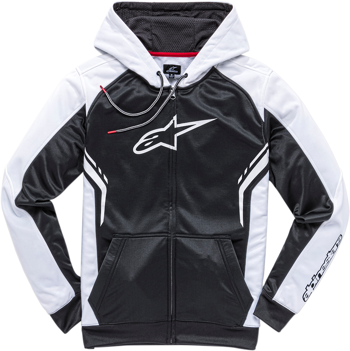 IN STOCK ALPINESTARS Strike Zip Hoodie - Black/White - XL 1019531021020XL