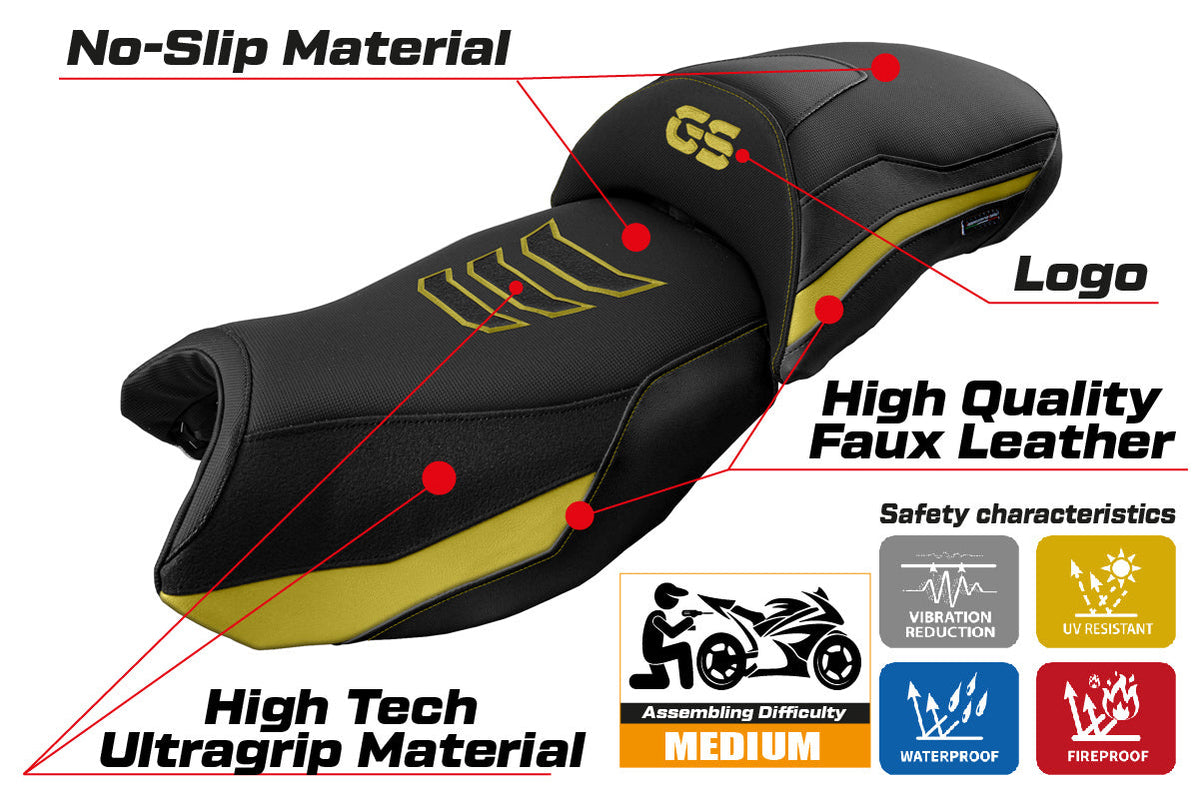 Tappezzeria Italia BMW R1250GS 2019-2023 Seat Cover in Yellow and Black SE