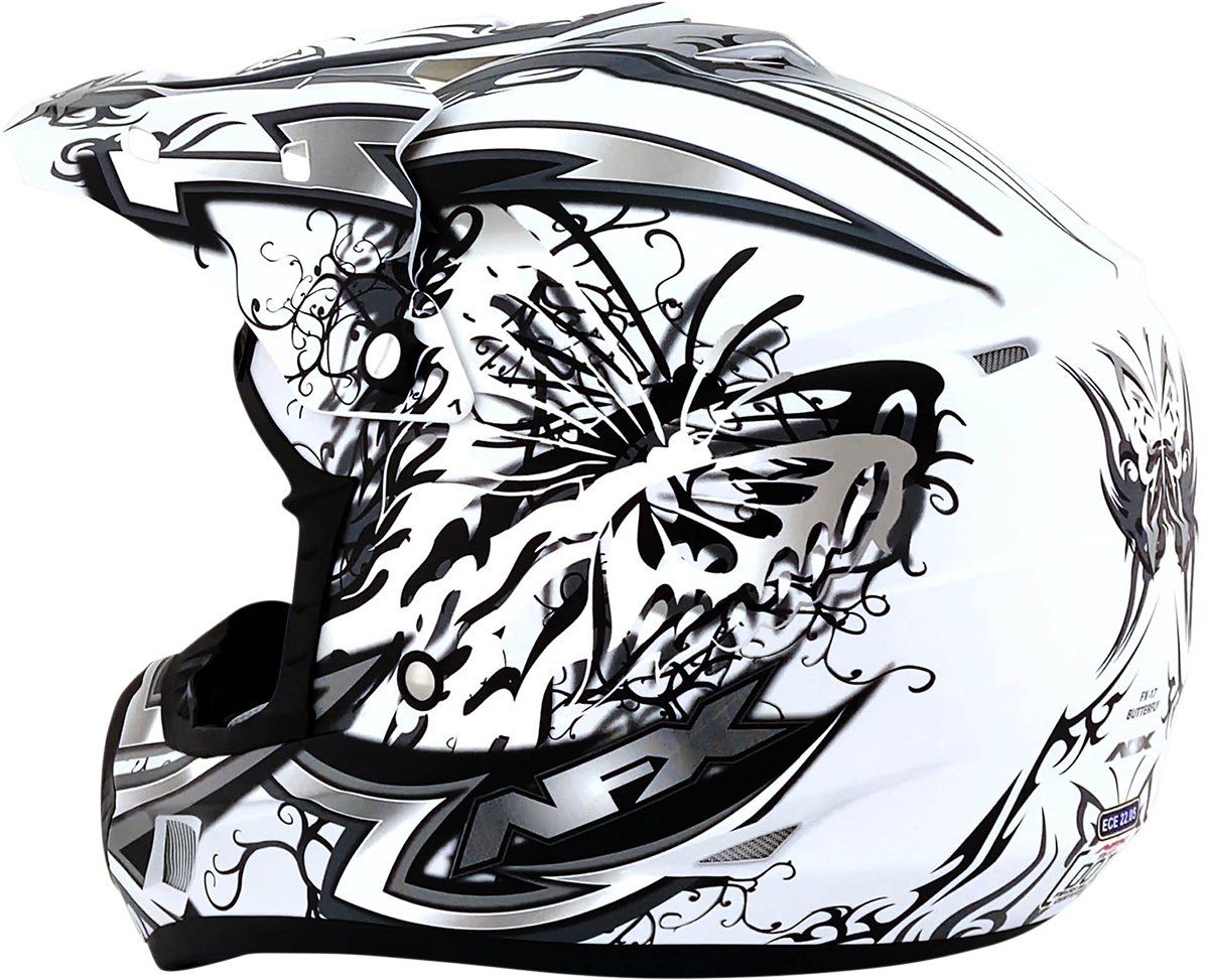 AFX FX-17 Helmet - Butterfly - Matte White - Medium 0110-7128