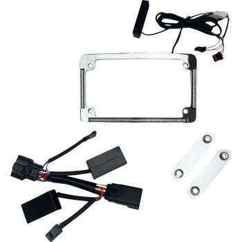CUSTOM DYNAMICS License Plate Frame - LED - Chrome TF05-23-C