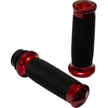 PERFORMANCE MACHINE (PM) Grip Pm Contour Red Tbw 08-2023 Touring 16-2024 Softail 0063-2104M-R