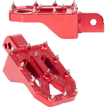 THRASHIN SUPPLY CO. Aggressor Foot Pegs - Rear - Red - FL/FX '18-'25 TSC-2022-2-SR