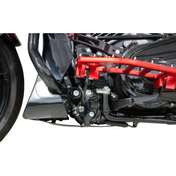 THRASHIN SUPPLY CO. Skid Plate - Carbon Fiber/Forged - With Black Brackets - FLHX/FLTRX TSC-3035-1