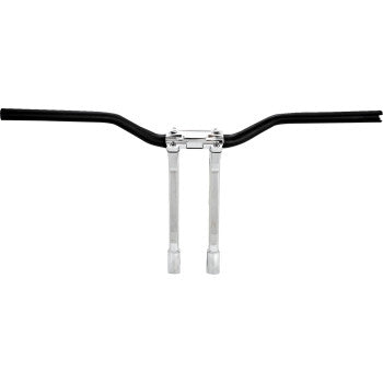 PERFORMANCE MACHINE (PM) Phatbar & Riser Kit - Internal Wiring/Gauge Mount Holes - 11-1/2" - Chrome 0208-2197M-CH