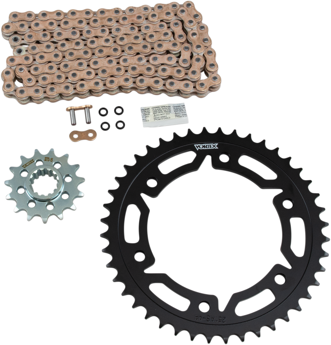 VORTEX Chain and Sprocket Kit - HFRS - Gold - Honda CBR600RR CKG6343