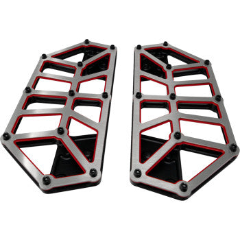 KODLIN USA NXL Floorboards - Black w/ Red Accent K73253-RL