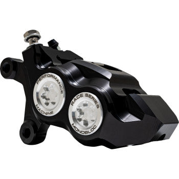 PERFORMANCE MACHINE (PM) Caliper - 137 X 4B - Left - Black Anodized with Clear Bore Caps 0053-2957-MC