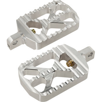 JOKER MACHINE Bear Claw Footpegs - Silver - Harley-Davidson 08-646-1