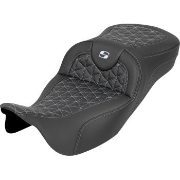 SADDLEMEN Seat Roadsofa Tri Gripper Ext Rch Silver Stitch 808-07B-21105