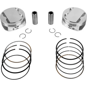 JE PISTONS Piston Kit - 4.255" Bore - 4.375" Stroke - 12.0:1 CR - 107" M8 399160