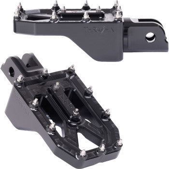 THRASHIN SUPPLY CO. Aggressor Foot Pegs - Front - Black - FL/FX '18-'25 TSC-2022-1-SF