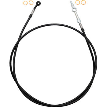 FAT BAGGERS INC. EZ Install Brake Line - 63" - Black Braid 120063-B