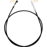 FAT BAGGERS INC. EZ Install Brake Line - 64" - Black Braid 120064-B