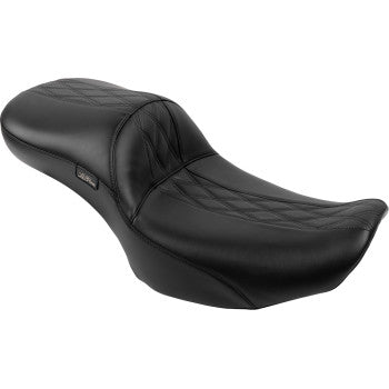 LE PERA Maverick Daddy Long Legs Seat - Without Backrest - Diamond Stitch - HR2 Inlay - FLH/FLT '23-'24 LV-957DLHR2