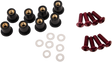PUIG HI-TECH PARTS Windscreen Screw Kit - Red 0957R