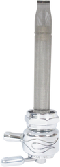 PINGEL Round Fuel Valve - Flamed Chrome - 22mm 1311-CF