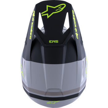 ALPINESTARS SM3 Helmet - Radium - Matte Gray/Black/Yellow Fluo - XS 8300826-9510-XS