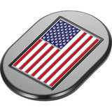 FIGURATI DESIGNS Antenna Cover - Right Rear Fender - American Flag - Black  FD21-AC-BLK-RT