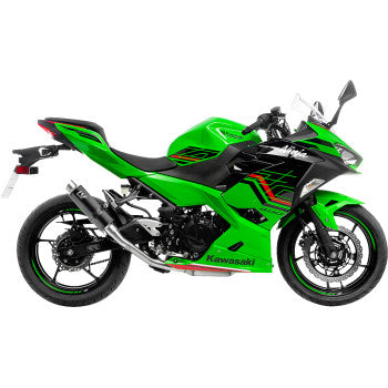 IN STOCK 3389BU LEOVINCE GP Corsa Slip-On Muffler - Black Edition - Ninja/Z 400/500 2018-2025