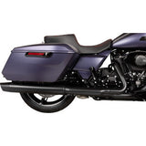 DRAG SPECIALTIES Predator 2-Up Seat - Vinyl - Double Diamond Red Stitch - w/o Backrest - FLTR/FLHX '23-'24 0801-1950