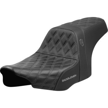 SADDLEMEN Pro Series SDC Performance Seat - Gray Stitching - w/o Backrest - FLT/FLH '23-'24 SC-82307D2