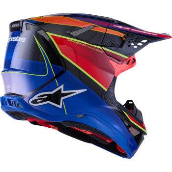 ALPINESTARS Supertech M10 Helmet - MIPS® - Era - Gloss Blue/Red/Yellow Fluo - Medium 8301223-7356-M