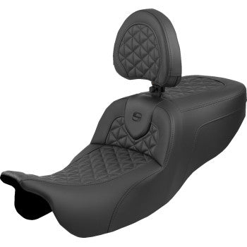 SADDLEMEN Roadsofa™ Seat - with Backrest - Tri-Gripper - FLRT/FLTRT '15-'25 815-07-210B0