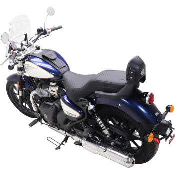 MUSTANG Squareback 2-Up Seat - Black w/ Steel Stitch - Royal Enfield '24 88600ST