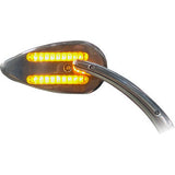 CUSTOM DYNAMICS Mirrors - Side View - with LED Turn Signals - Chrome  CD-MIR-PLUG-C