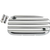 JOKER MACHINE Master Cylinder Cover - Hydraulic Clutch - Finned - Chrome 08-012C