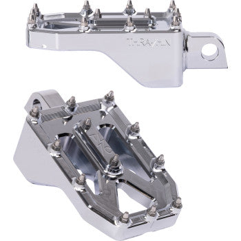 THRASHIN SUPPLY CO. Aggressor Foot Pegs - Rear - Chrome - HD '72-'25 TSC-2022-3-D