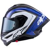 ALPINESTARS  Supretech R10 Helmet - 22.06 - Arius - Gloss Black/White/Blue - XS 8203926-1647-XS