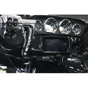 FAT BAGGERS INC. EZ Install Kit - 18" Handlebars - Upper Clutch - Braided Stainless Steel/Chrome 119918-C