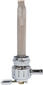 PINGEL Round Fuel Valve - Grooved Chrome - 22mm 4311-CG