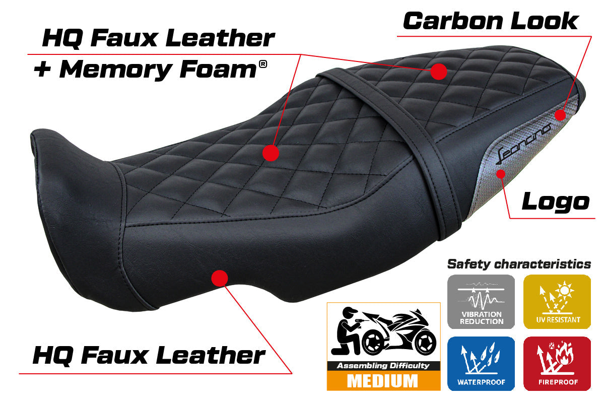 Tappezzeria Italia Benelli Leoncino 800 2022-2025 Seat Cover Comfort in Grey and Black