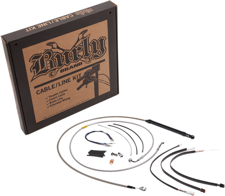 BURLY BRAND Control Kit - 16" Gorilla Handlebars - Stainless B30-1244