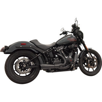 BASSANI XHAUST 2-into-1 Ripper Exhaust System with Megaphone Muffler - Short - Black - 49-State - M8 Softail 1S75RBE