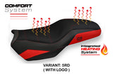 BMW F750GS F800GS F850GS 2019-2024 Comfort Heated Seat Cover Tappezzeria Italia in Red and Black