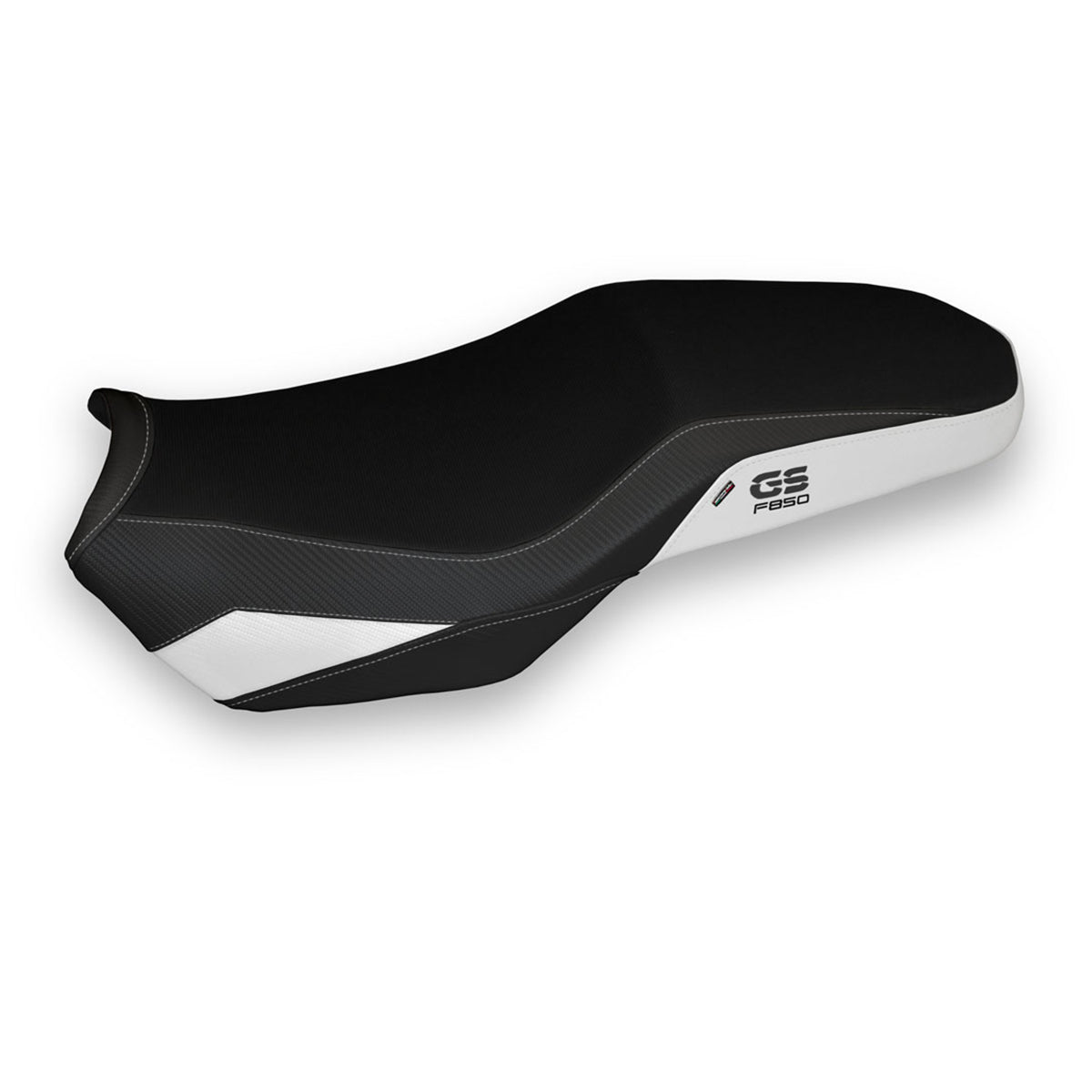 Tappezzeria Italia BMW F850GS 2018-2025 Seat Cover in White and Black