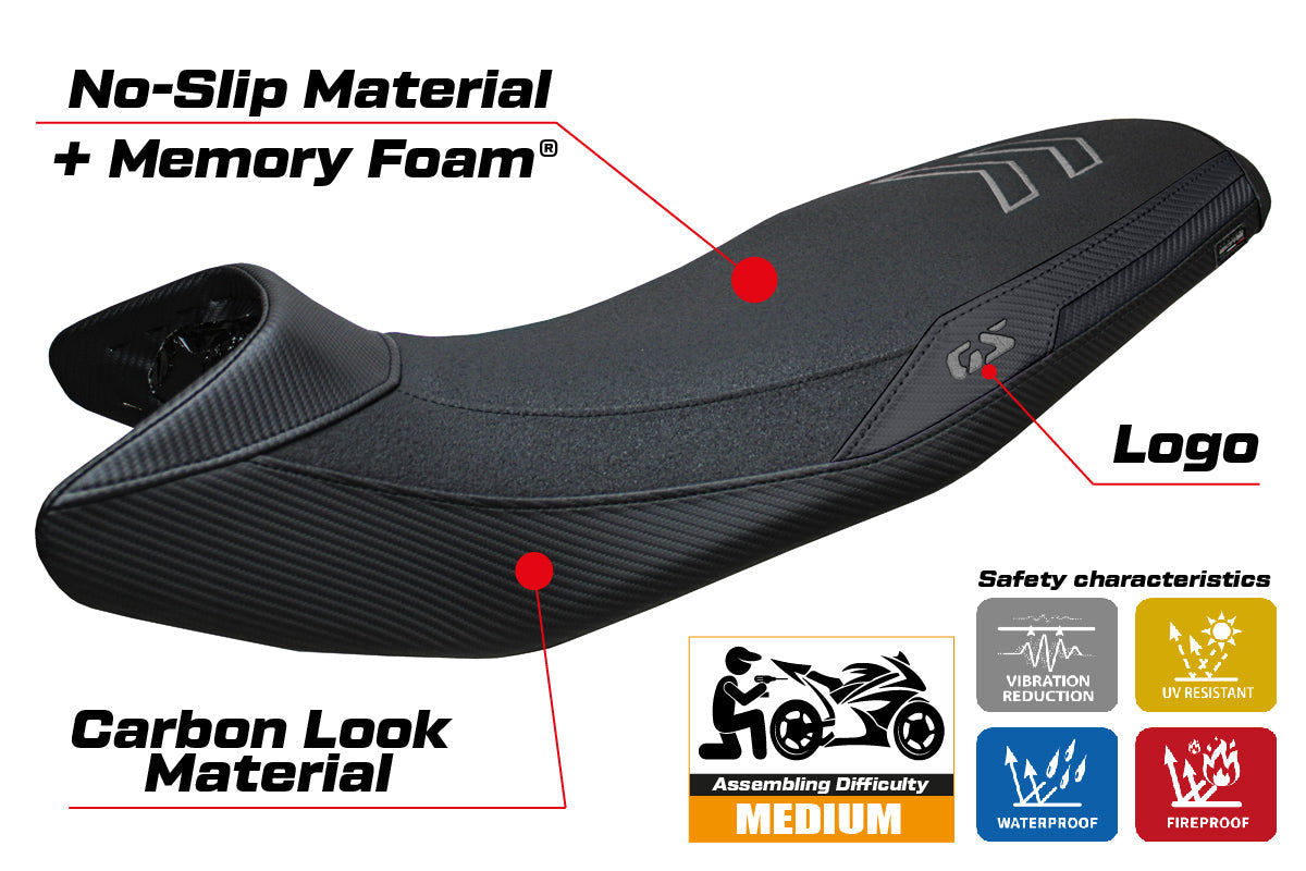 Tappezzeria Italia BMW F900GS 2024-2025 Seat Cover Comfort Ultragrip Black