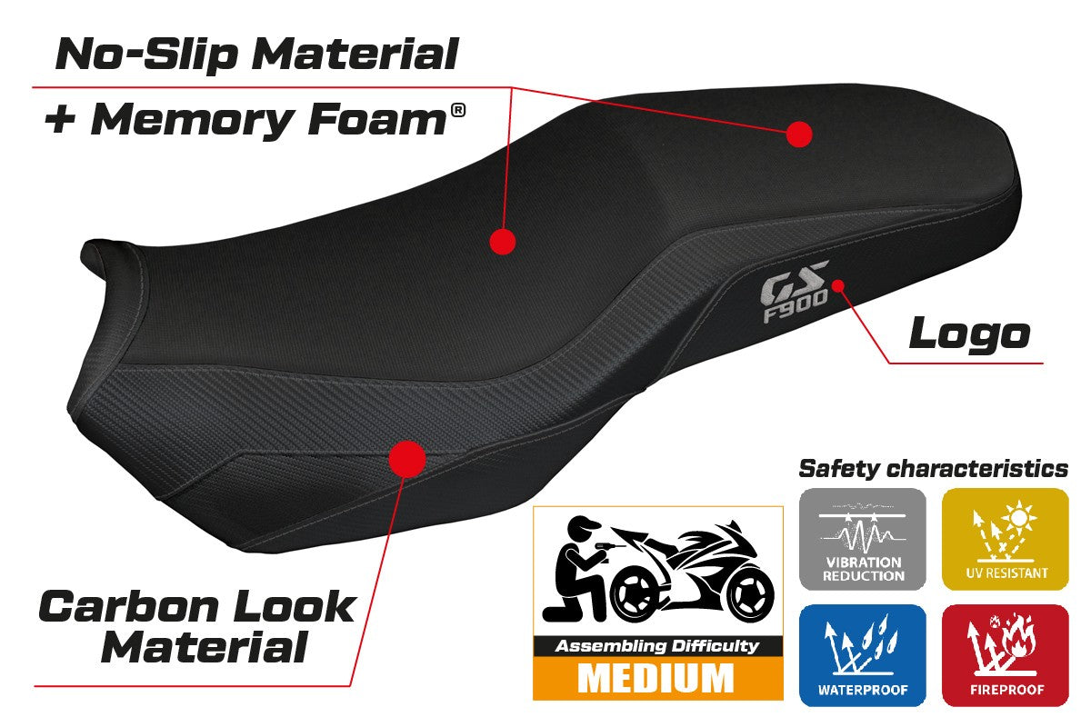Tappezzeria Italia BMW F900GS Adventure 2025 Seat Cover Comfort Black
